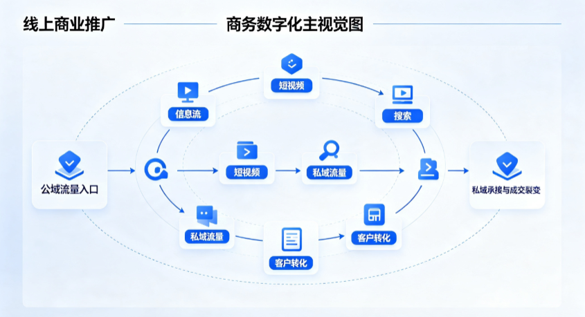 沙河市线上商业推广怎么做？全域流量闭环搭建与低成本转化实战指南